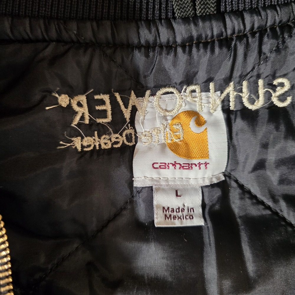 Carhartt Vest Mens Large Brown Duck Canvas Quilt Lined Insulated - Picture 5 of 8